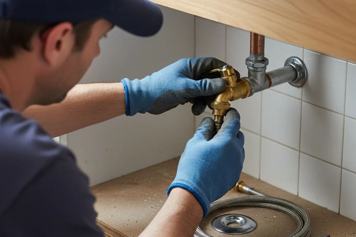 Shutoff valve and fitting work during Emergency Plumbing in Orrstown